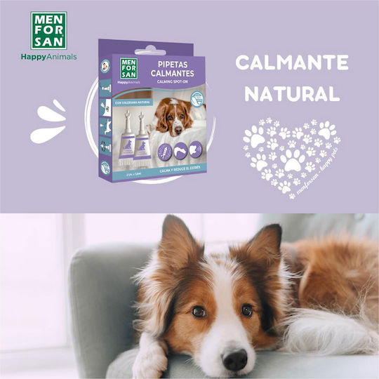 Αμπούλες Calming No Stress Σκύλους Men San Καταπραϋντικό Αιθέριο Έλαιο Βαλεριάνας