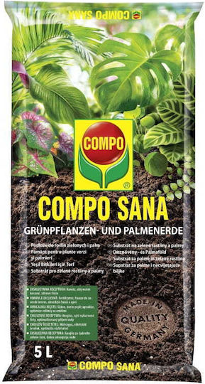 Compo Sana Substrat Grüne Pflanzen Palmen 5l Eine Mischung Torf Perlit Dolomit