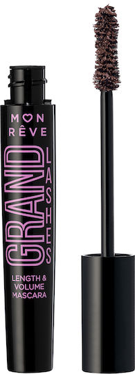 Mon Reve Grand Lashes Mascara pentru Volum & Lungime 02 Real Brown 12ml