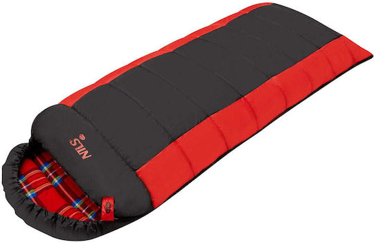 Nils Sleeping Bag Μονό Czarno-czerwony