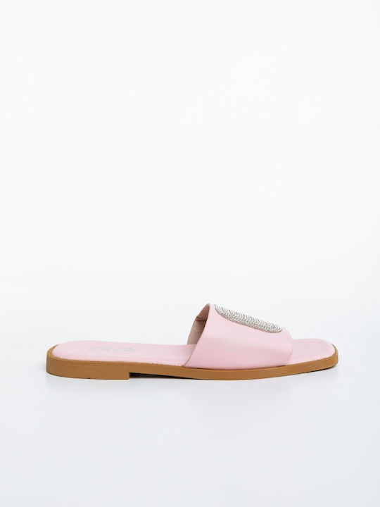 Sandale Casual Damă Din Piele Roz