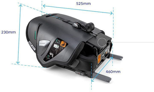 Sparco SK8000I Car Seat i-Size with ISOfix Black 0-36 kg