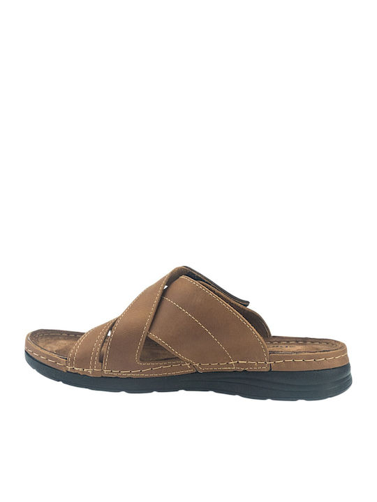 Damen Flache Sandalen Tabac Braun