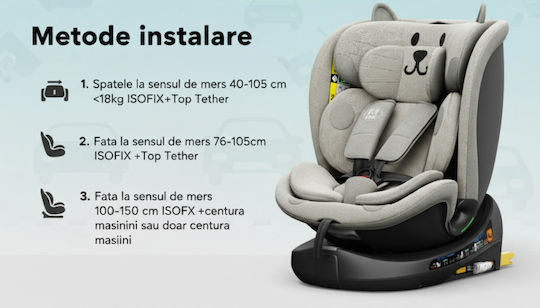 Buf Boof B-Joy Deluxe Car Seat i-Size with Isofix Light Grey CAT 0-36 kg
