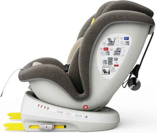 Buf Boof TWT Plus Deluxe Scaun Auto pentru Copii High-back Booster i-Size cu Isofix Light Brown 0-36 kg