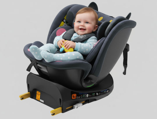Buf Boof B-Joy Deluxe Scaun Auto i-Size cu Isofix Gri Închis CAT 0-36 kg