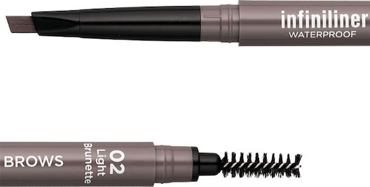 Mon Reve Infiniliner Gel Brow Pencil Waterproof Pencil For Eyebrows 02 Light Brunette