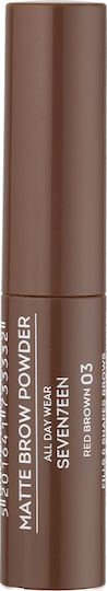 Seventeen All Day Wear Matte Σκιά για Φρύδια 03 Red Brown