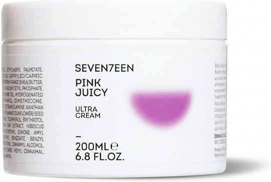 Seventeen Ultra Cream Pink Juicy Ενυδατική Κρέμα Σώματος με Βούτυρο Καριτέ 200ml