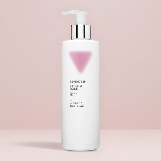 Seventeen Vanilla Rose Moisturizing Milk Body with Aroma Vanilla for All Skin Types 300ml