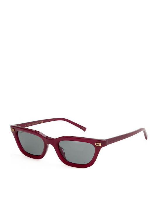 Gucci Unisex Sunglasses with Purple Plastic Frame and Gray Lens GG1944S 003