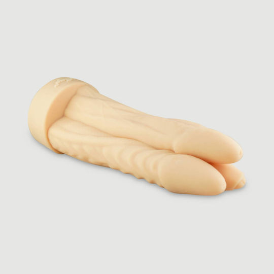Dildo Mare Din Silicon Suprafață Texturată Praying Dick Texturat Platină Silicon Mare Dildo 34,8 Cm Natural