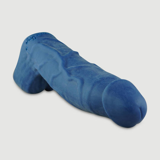 Μεγάλο Ρεαλιστικό Dildo Σιλικόνης Φλέβες Uterus Grinder Platinum Silicone Large Realistic Dildo Veins 25,4 Cm Μπλε