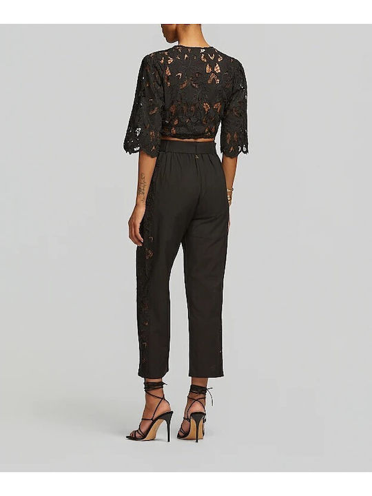 Women's Fabric Trousers Black