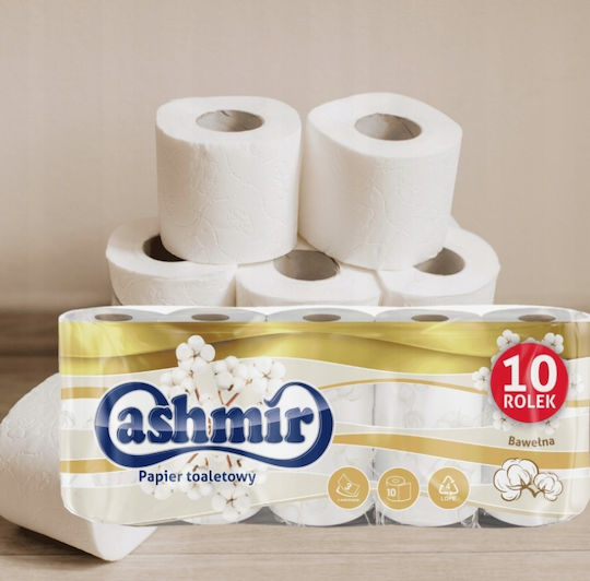 Cashmir Duftfreies Robustes Toilettenpapier 10 Verpackungsrollen 3 Lagen