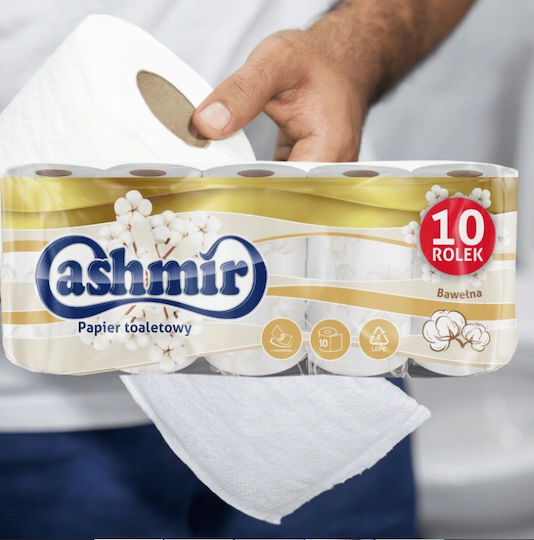 Cashmir Duftfreies Robustes Toilettenpapier 10 Verpackungsrollen 3 Lagen