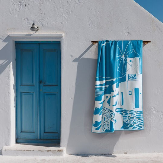 Nef-Nef Homeware My Island Microfiber Towel Body Blue 160x80cm