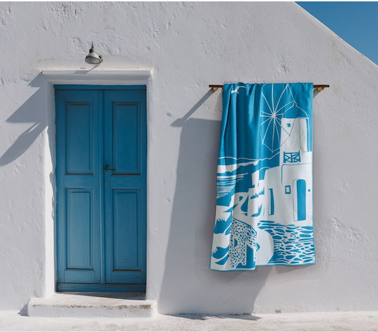 Nef-Nef Homeware My Island Microfiber Towel Body Blue 160x80cm