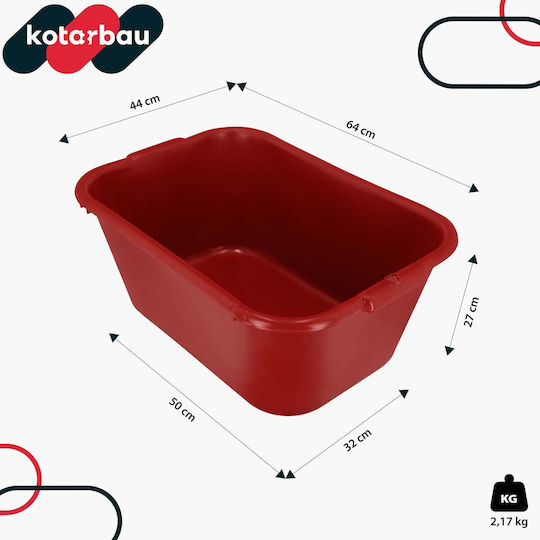 Kotarbau Plastic Mop Bucket Capacity 55lt Red