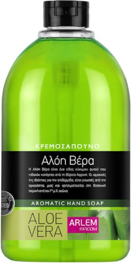 Farcom Arlem Aloe Vera Refill Κρεμοσάπουνο με Αλόη Βέρα & Καρύδα 1000ml