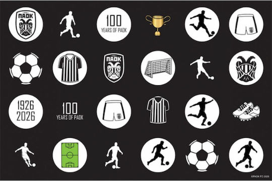 Drawing Pads 23x33cm 40 Sheets PAOK Stickers 2 Designs