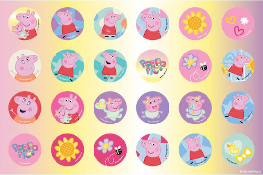 533391 Drawing Pad 23x33cm 40 Sheets Self-Adhesive Stencils 2 Pages Color 2 Designs Peppa Pig Set 12 Pieces Set 12 Pieces