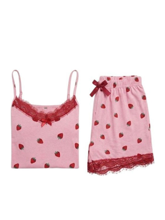 Soccus Set De Pijamale Dama De Vară Roz