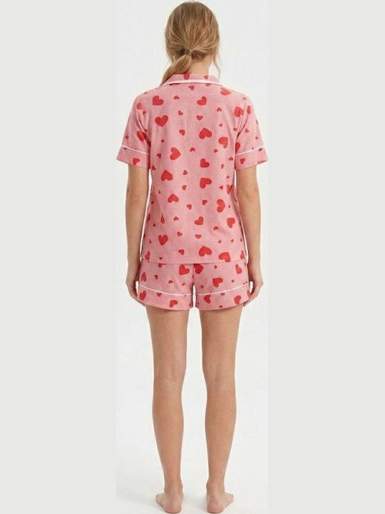 Soccus Set Pijamale Dama De Vară Din Bumbac Roz