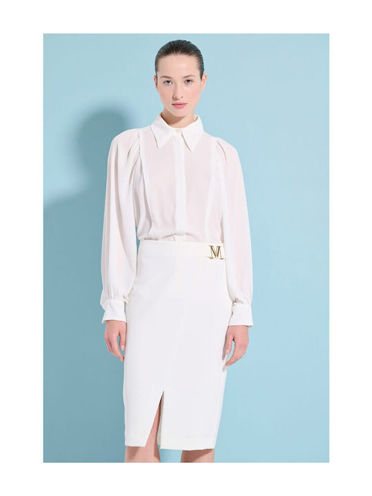 Midi Damenrock Off-White