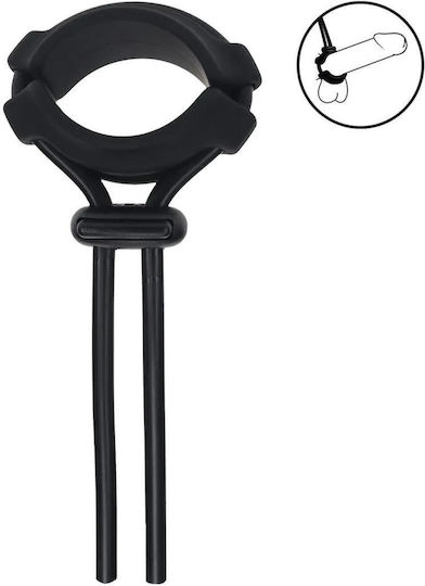 Abnehmbarer Weit Einstellbarer Silikon Penisring 5mm Schwarz