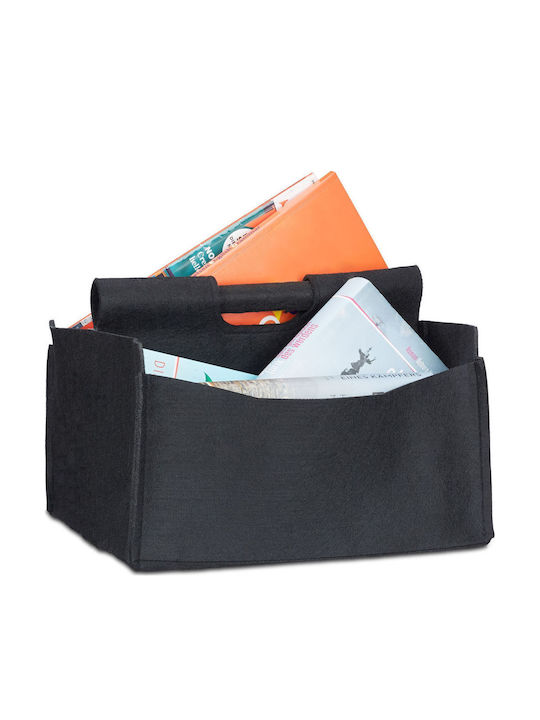 Relaxdays Raft De Reviste Negru 32x29x24cm 10021974_46