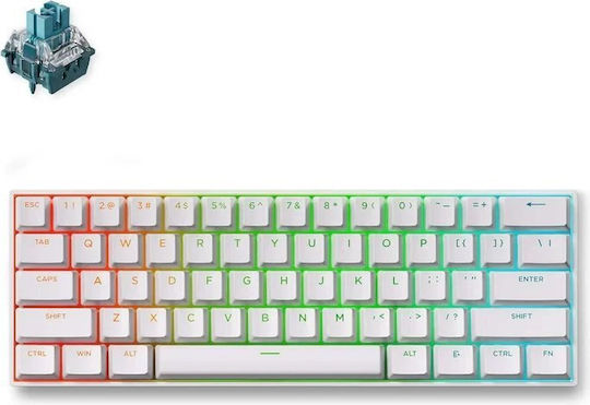 MCHOSE Ace 60 Pro Gaming Keyboard 60% with Magnetic Switches and RGB Lighting English US White