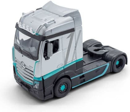 Mounted Miniatures Mercedes Actros Gray Green 1/43 Burago