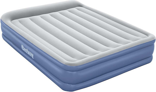 Bestway Inflatable Double Air Mattress With Integrated Electric Pump 203x152x46cm