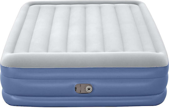 Bestway Inflatable Double Air Mattress With Integrated Electric Pump 203x152x46cm