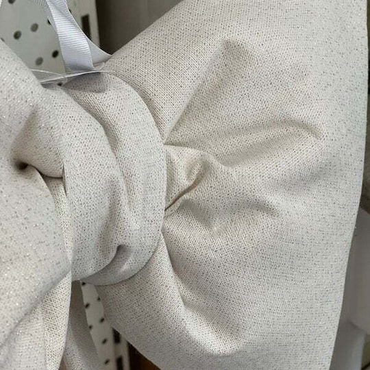 Fabric Bow Decoration for Candle Lurex 40x65cm Gold Ecru