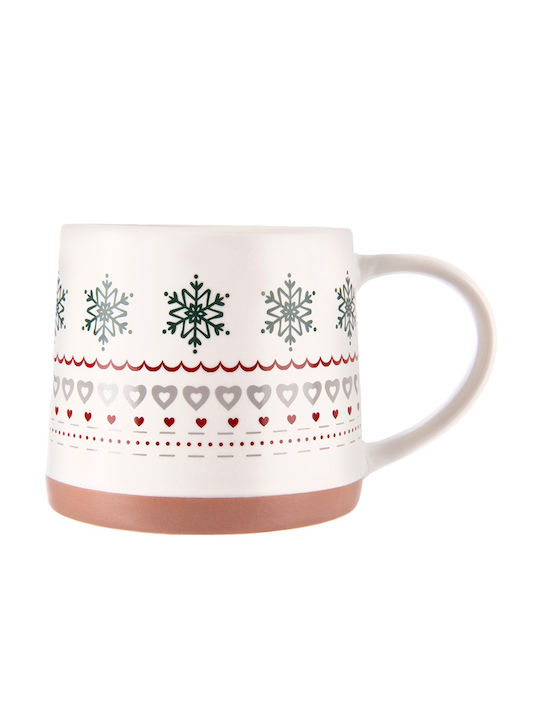 Orion Christmas Mug Porcelain White L13xW9.5xD8.5cm.