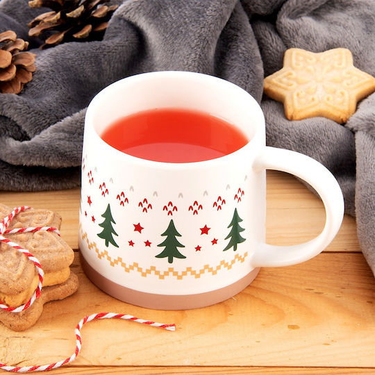 Orion Christmas Mug Porcelain White L13xW9.5xD8.5cm.