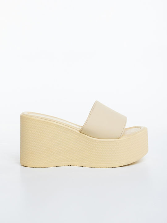 Platforme Dama Tip Slip On Galbene