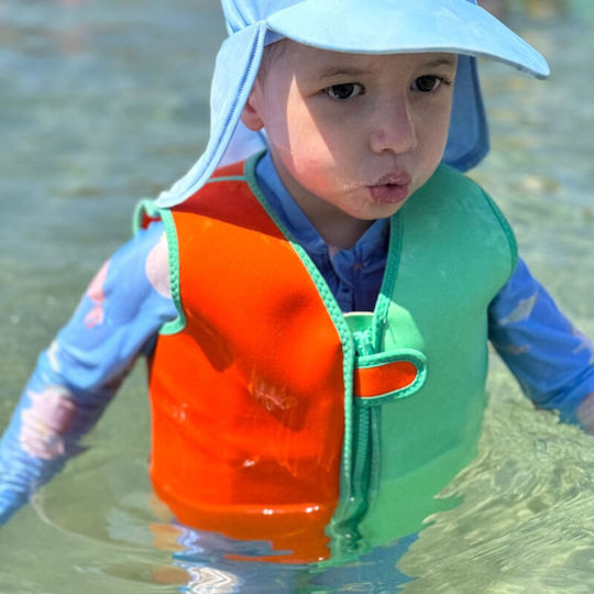 Swim Essentials Kids' Life Jacket Neoprene with Removable Bricks Orange