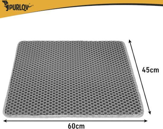 Litter Box Mat 60x45cm Gray Purlov Purlov