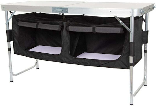 Royokamp Masă Pliabilă Din Aluminiu Pentru Mobilier De Camping 33x30x36cm Neagră