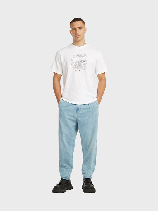 Men's Jeans Pants with Relaxed Tapered Fit Blue