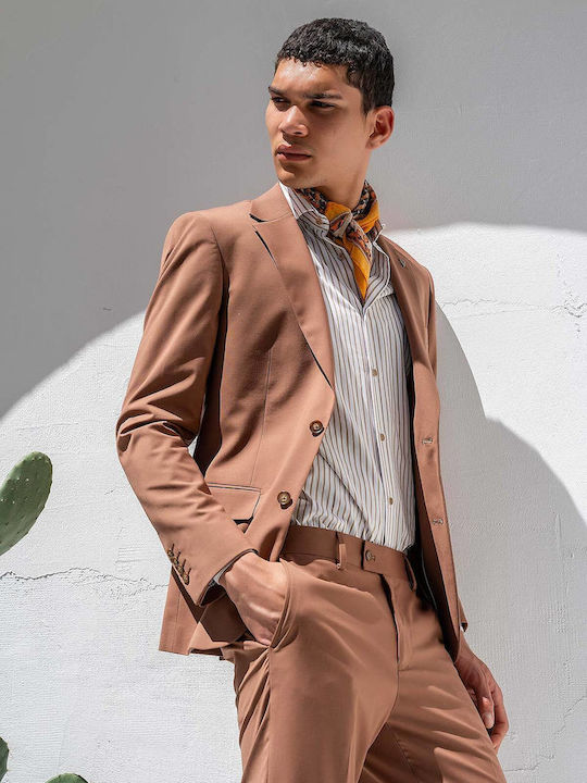Men's Suit with Slim Fit Dolce Brown