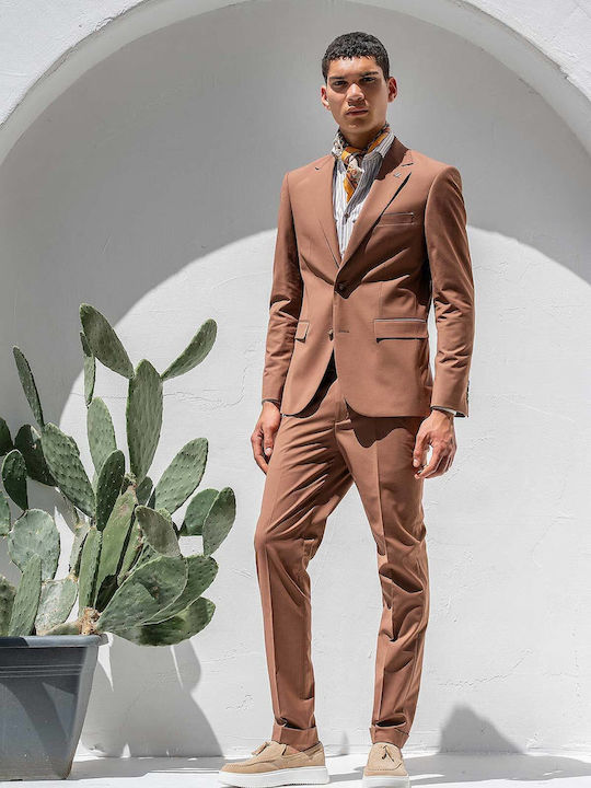 Men's Suit with Slim Fit Dolce Brown