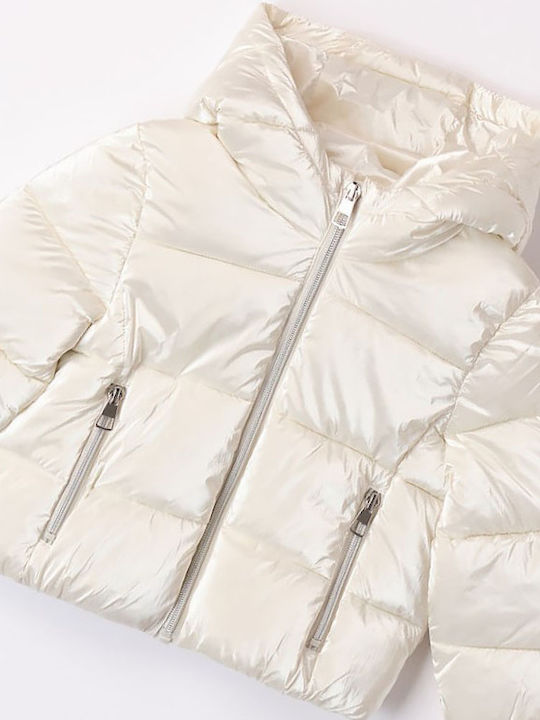 Padded Kids Quilted Coat Cream