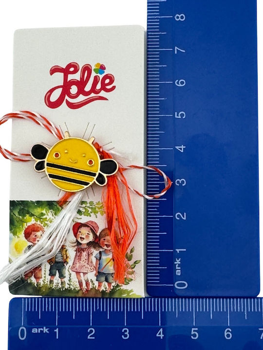 Martisor Copii Jolie Material Metalic Ambalaj Carton Design Brosă Dimensiune Aproximativ 2x2 Cm Design Buburuză Multicoloră
