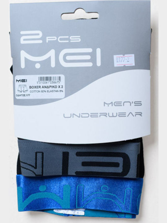 Herren Boxershorts Schwarz 2er Pack