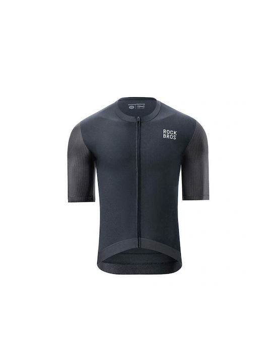 Rockbros Tricou De Ciclism Pentru Bărbați Cu Mâneci Scurte Negru