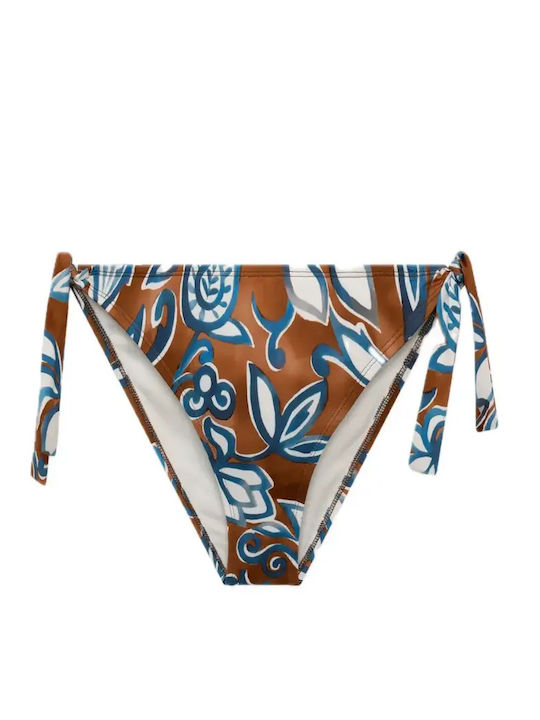 Rio Bikini Slip Mit Schnürung Braun
